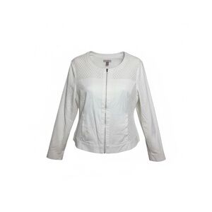 NWT Ron & Ali Offwhite Full Zip Dress Jacket Women’s Size 1X